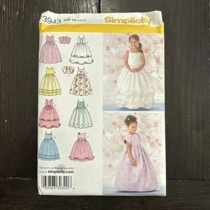 Vestito bambina fantasia cucito semplice 3943 occasione speciale fiori bambina tg 5-8 - Foto 1 di 2