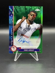 2024 Topps Chrome US Olympics FRED KERLEY Auto /99 Green Refractor #AU-FK Track - Picture 1 of 3