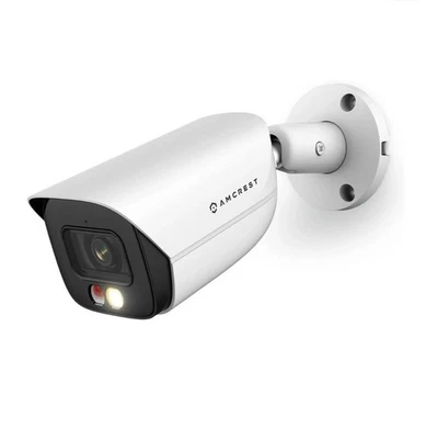 2pk Amcrest 5MP AI IP PoE Bullet Cam IP5M-B1276EW-AI (White) - Image 1 of 4
