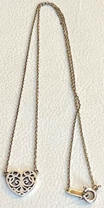 Tiffany & Co. Colgante/Collar Corazón Filigrana Encantador AMOR Plata Esterlina 16” - Imagen 1 de 9