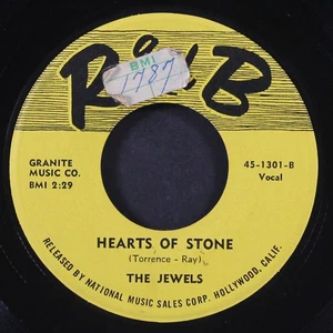 JEWELS: hearts of stone / runnin' R AND B  7" Single 45 RPM - Imagen 1 de 2