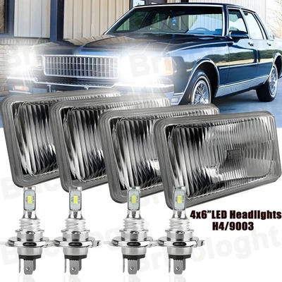 Faros LED altos-bajos 4x6"" para Chevrolet Caprice Monte Carlo 1977-1986 A+ Foto 1 de 4