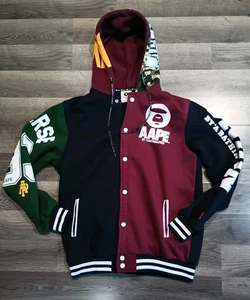 BAPE AAPE GIACCA UOMO CON CAPPUCCIO TAGLIA XXL MULTICOLORE - Foto 1 di 22