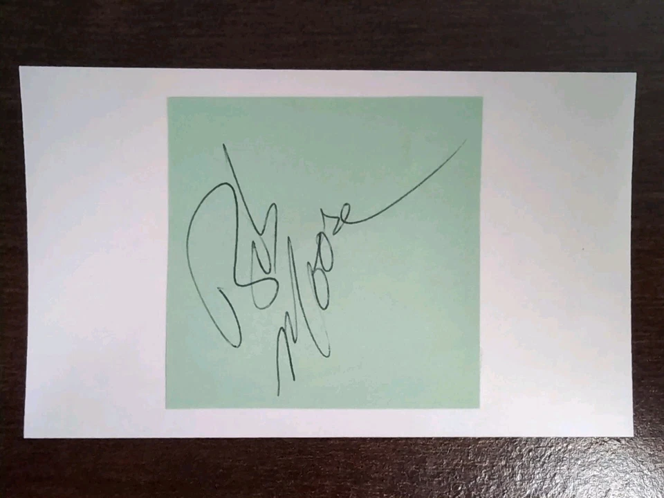 Bob Moose (d.1976) Signed Autograph Cut Pittsburgh Pirates No Hitter 1969 - Image 1 of 1