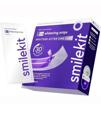 SmileKit® V34 Teeth Whitening Strips | 28 Strips 14 Days