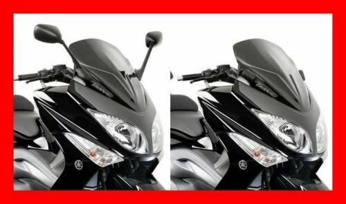 Pare-Brise Sportif Yamaha Tmax 530 à Partir De 2012 Noir Poli Et Mat D2013BO - Photo 1/1