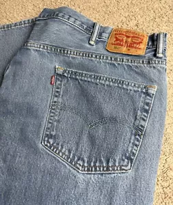 Levi's 550 Jeans Men's 48x30 Blue Light Wash Straight Leg Jeans - Picture 1 of 10