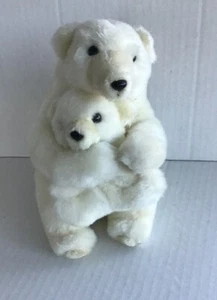 Eisbär Mama umarmt Junges Plüschtier Stofftier 9 Zoll hochwertig von Quality Goods I.M.D. - Bild 1 von 7