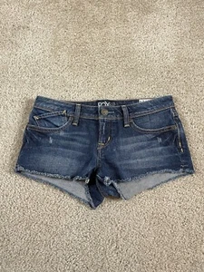 Fox Racing Jean Shorts Denim Joyride Cut off Women’s Size 0 0/24 Blue - Picture 1 of 8