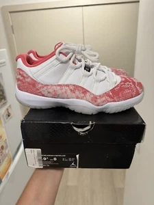 Size 9.5W/8M- Jordan 11 Retro Low Pink Snakeskin 2019 NDS With Box Very Clean - Picture 1 of 6