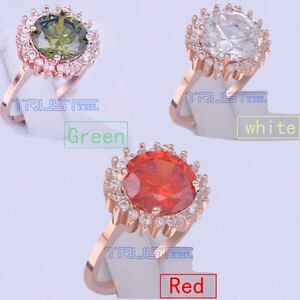 Fashion AAA zircon gemstone ring ladies round ring size 6 7 8 9 10