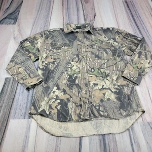 Westark Shirt Mens L Camo Green Woodland Mossy Oak Break Up Button Down Hunting - Picture 1 of 8