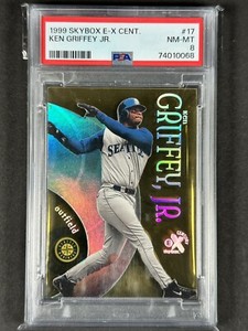 1999 SKYBOX KEN GRIFFEY JR E-X CENTURY INSERT CARD #17 *GRADED PSA NM-MT 8!