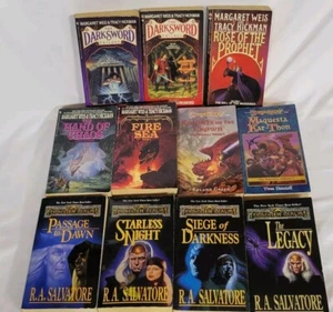 Lot 11 Forgotten Realms DragonLance Death Gate Darksword Weis Hickman Salvatore - Foto 1 di 20