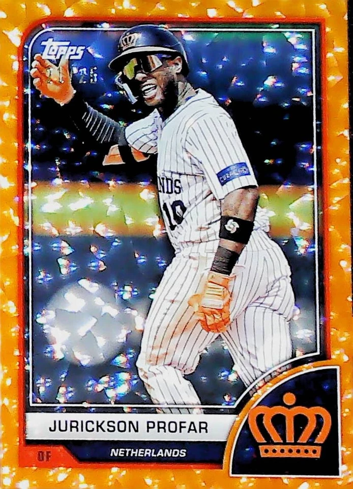 2023 Topps WORLD BASEBALL CLASSIC #29 JURICKSON PROFAR NETHERLANDS /25 ORANGE ⚾ - Image 1 of 2