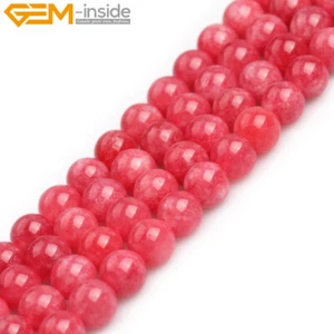 8mm Beads for Jewelry Making 15" Natural Red Jade Semi Precious Round Chakras - Picture 1 of 5