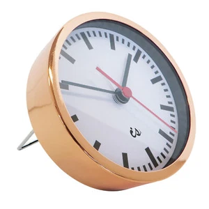 ELEGANT ALARM CLOCK - Clock Watch With Copper Case No Tick -White **NEW** - Picture 1 of 3