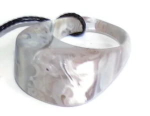 Sobral Gaia Pataxo Marbled Lagrima Artist Made Ring Size 9.75 - Picture 1 of 8