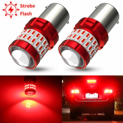 7506 1156 LED Brake Lights Flash Strobe Bulbs Red For Mercedes-Benz ML350 GL350 Foto 1 de 4