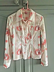 Rip Curl Long Sleeved Printed Blouse Shirt, Size 38/UK10 ~ in GREAT condition - Picture 1 of 11