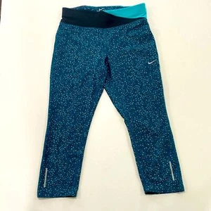 Nike Dri-Fit Cropped Running Leggings with Back Stash Zip Pocket - Picture 1 of 7
