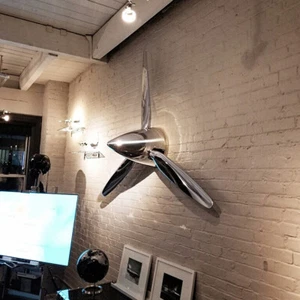 74" 3-Blade Polished Silver Dragon Airplane Propeller Modern Spinner Wall Art - Bild 1 von 12