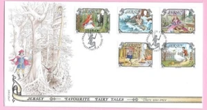 JERSEY Post 2005 - FDC - FAVOURITE FAIRY TALES (Stamps) - Special Handstamp - Picture 1 of 2