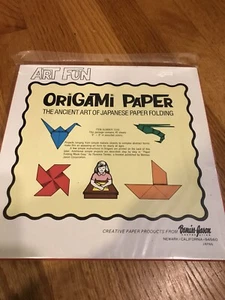 Art Fun Origami Paper 40 Sheets & Instructions Kids Crafts Japan Colored Paper - Picture 1 of 5