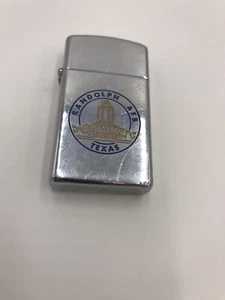 Vintage ZIPPO Lighter, Etched with "Randolph AFB, Texas",  in color, Pre-Owned - Picture 1 of 6