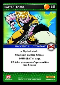 DBZ Dragon Ball Z TCG Card Panini Evolution C57 Saiyan Smack - Picture 1 of 1