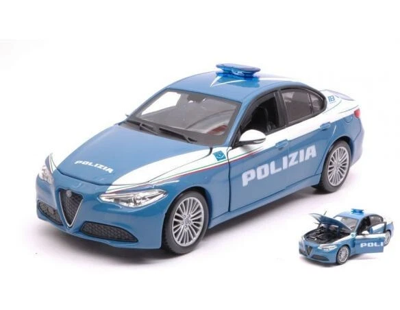 ALFA ROMEO GIULIA POLIZIA 1:24 Modellino Bburago - Immagine 1 di 4