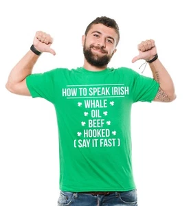 Camisa de día de San Patricio Cómo hablar trébol irlandés divertida camiseta irlandesa Irlanda - Imagen 1 de 7