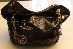 Michael Kors Tasche, Damen,Kunstleder, schwarz, Schlangenmuster - Bild 1 von 11