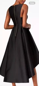 Calvin Klein Women's High Low Gown Black Sz 8 - Picture 1 of 4