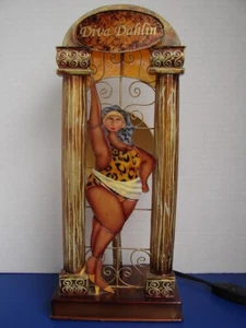 Diva Dahlin Philippines 2005 Shell Made 15" Table Lamp Big Lusty Voluptuous Lady - Picture 1 of 24