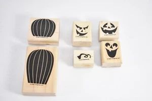 Stamping Up 2004" Rare Carved & Candlelit" 6 Piece Stamp Set - Picture 1 of 6