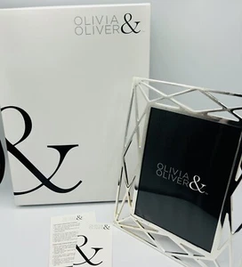 Olivia & Oliver Mila 5” X 7” Picture Photo Frame Silver New in Original Box - Picture 1 of 8