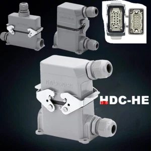 16A 6~24 Pins HDC-HE Heavy Duty Connectors Industrial Waterproof Aviation Plugs - Picture 1 of 28