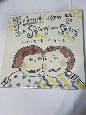 "Azulejo Sisters That Makes You Smile, azulejo de porcelana, 8""x8""" Foto 1 de 3