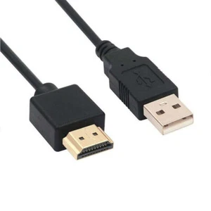 1 x HDMI to USB cable, USB to HDMI Male Power Supply Cord, Pure Copper 0.5M - Afbeelding 1 van 6