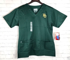 Wonder Work Scrub Top BAYLOR BEARS NCAA Green Women's sz Small - Picture 1 of 3