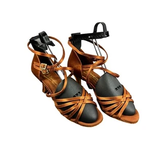 Zapatos de Baile Internacionales Hechos en Inglaterra Salón Latino Cobre Reino Unido 6.5 EE. UU. 8.5 - Imagen 1 de 8