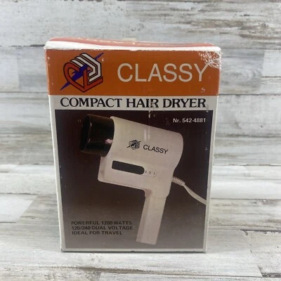 ¡Nuevo! Secador de pelo de viaje compacto Windsor 1200W vintage plegable portátil doble Foto 1 de 4