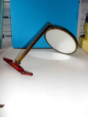 Wall Mounted 6" Mirror Vintage, Extension Arm 7-1/2" - Image 1 of 2