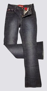 Vintage 90's Zana Di Low Rise Flared Leg Dark Wash Blue Denim Jean Women's Sz 1 - Picture 1 of 10