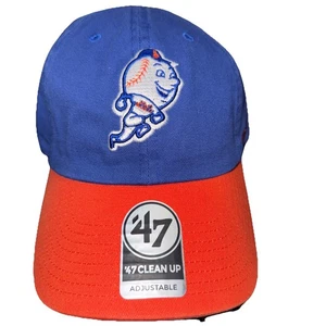 MR METS NEW YORK METS 47 BRAND CLEAN UP DAD HATS - Picture 1 of 3