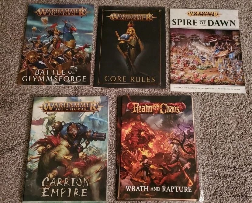 Warhammer Fantasy 6 Book Lot - Carrion Empire, Spire of Dawn, Wrath and Rapture - Image 1 of 1