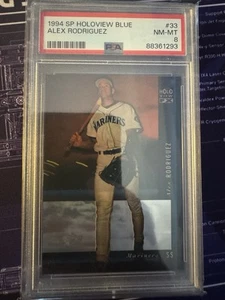 1994 UPPER DECK SP HOLOVIEW BLUE #33 ALEX RODRIGUEZ ROOKIE RC PSA 8 - Picture 1 of 2
