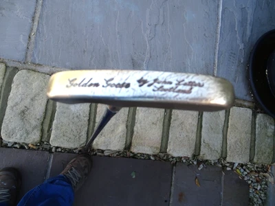 ORIGINAL JOHN LETTERS  CENTRE SHAFT PUTTER LEATHER GRIP 35" WITH MAGNETIC MARKER - Image 1 of 4
