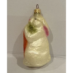 Christopher Radko Marshmallow Glas Ornament Osterhase Hase Sammlerstück Vintage - Bild 1 von 4